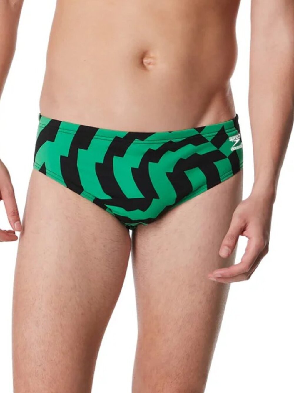 Speedo Endurance Plus racer swimming brief shorts green black Vortex men new 30